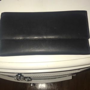 New black leather wallet